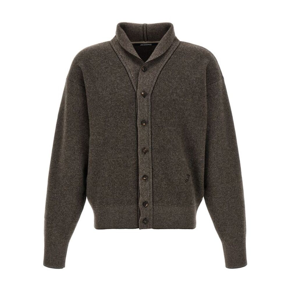 Jacquemus Brown Merino Wool Men's Cardigan